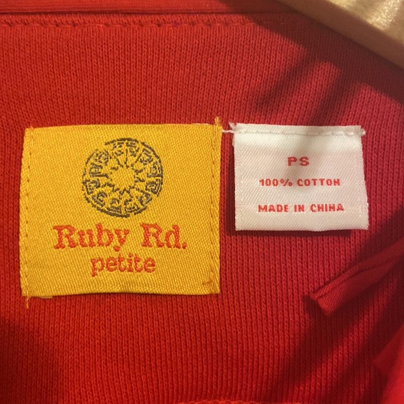 Ruby Rd. Red Fringe Jacket - Picture 3 of 4